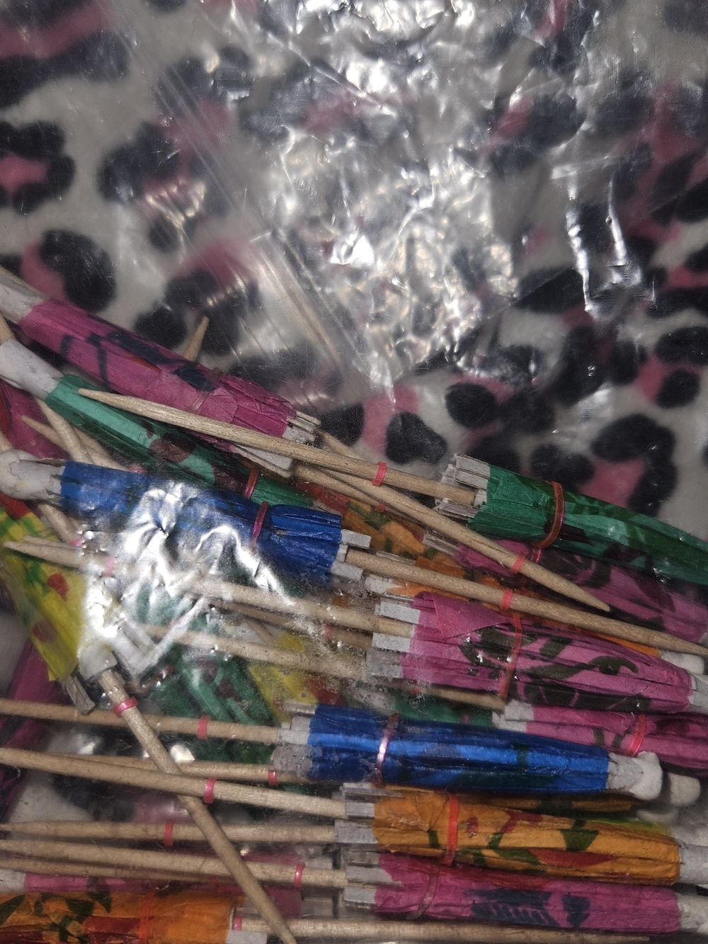 Decorative Cocktail Umbrellas – Assorted Pink, Blue, Green, Orange